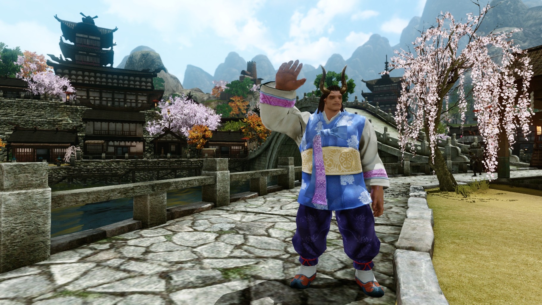 Дизайн ханбока «Цветущая хризантема»